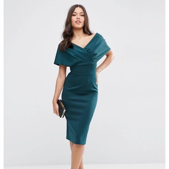 green scuba dress